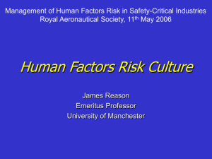 Human Factors Risk Culture