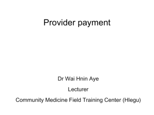 Provider payment