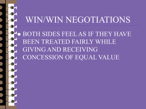 NEGOTIATION SKILLS