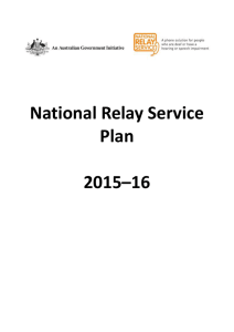NRS Plan 2015-16 - National Relay Service