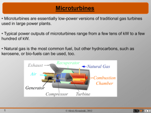 Microturbines and other combustion technologies