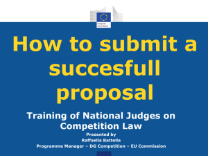 How to submit a succesfull proposal