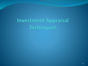 Investment Appraisal Techniques 2