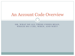 An Account Code Overview