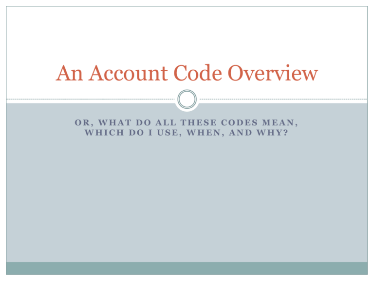 an-account-code-overview