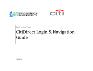 CitiDirect Login & Navigation Guide
