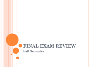 FINAL EXAM REVIEW – Web