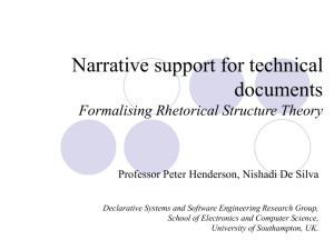 A narrative approach to technical document construction