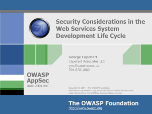 Security Considerations in the System Development Life