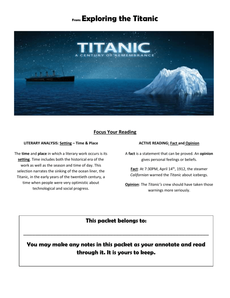 Exploring the Titanic Story