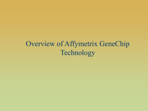 GeneChip Technology Affymetrix Inc Miniaturized, high density