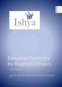 Executive Summary for Bugesera Project.