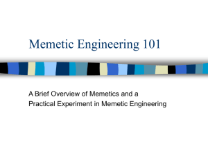 Memetic Engineering 101