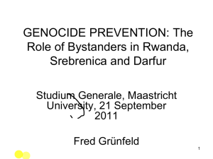 COMPARATIVE GENOCIDE AND HUMANITARIAN INTERVENTION