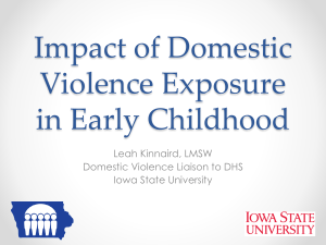 Impact of Domestic Violence Power Point Presentation