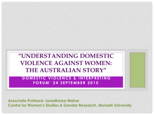 Understanding domestic violence against women