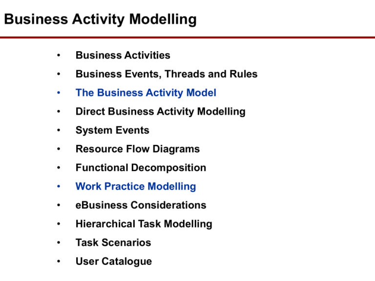 business activity model pdf