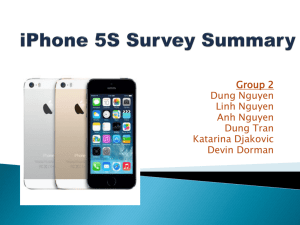iPhone 5S Survey Summary