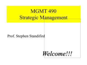 Strategic Management Process - University of San Diego Home Pages