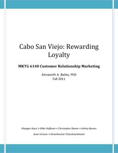 Cabo San Viejo: Rewarding Loyalty Case Analysis