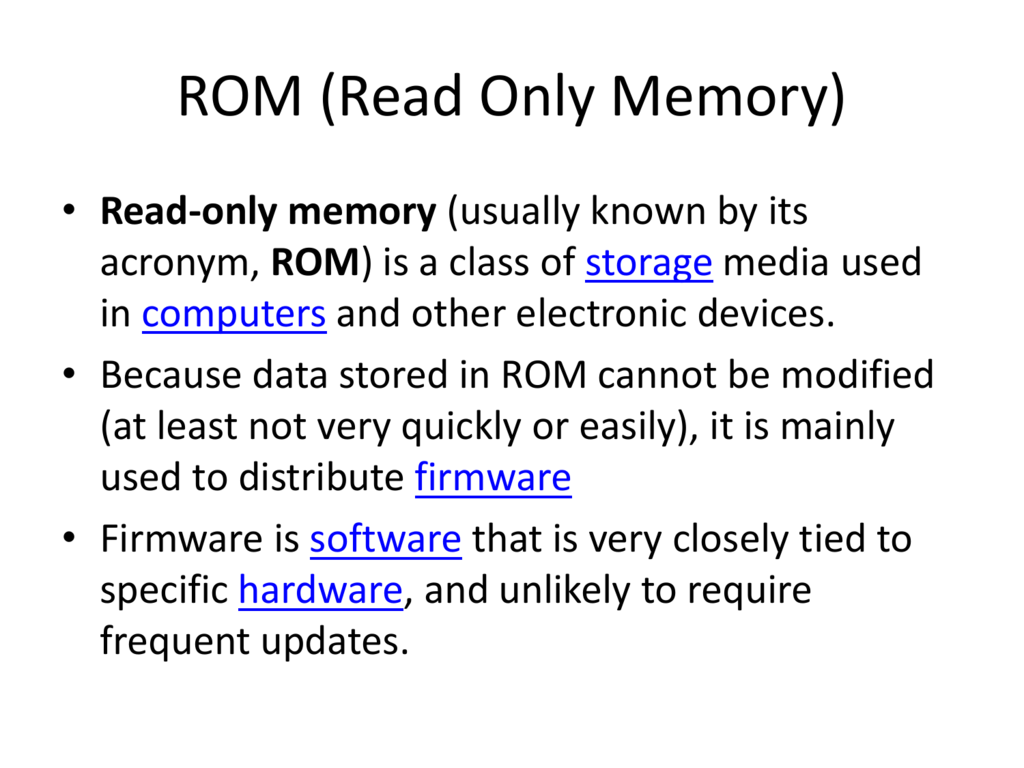 Read-Only Memory (ROM) - CyberHoot