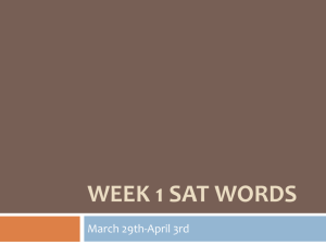 Week 1 SAT Words