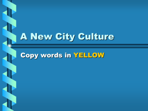City Growth & Culture