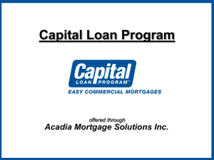 Capital Loan Program - Acadia Mortgage Solutions
