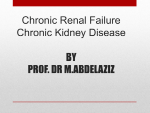Chronic Renal Failure Chronic Kidney Disease