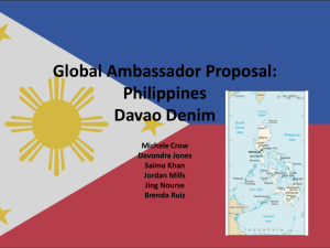 Global Ambassador Proposal: Philippines Davao