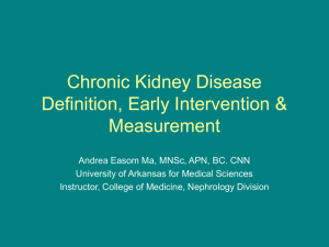 Chronic Kidney Disease Definition & Measurement