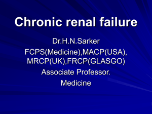 Chronic renal failure