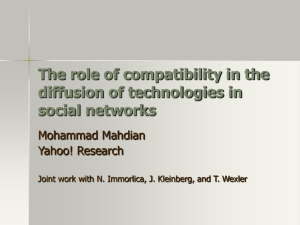 The role of compatibility in the diffusion of technologies in social