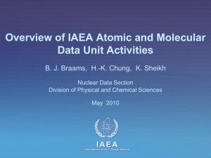 Overview of IAEA A+M Data Unit Activities