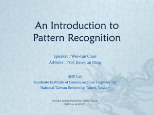 An Introduction to Pattern Recognition