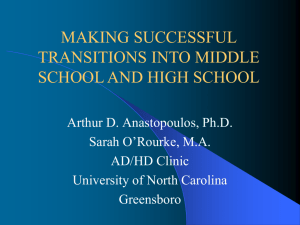 Transitions in Middle and High School – Feb 2013