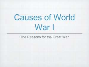 Causes of WW1 ppt.