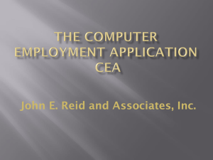 The Computer Employment Application
