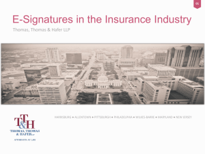 E-Signature in the Insurance Industry