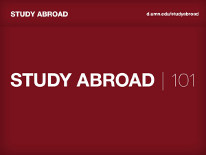 Fall 2015 Study Abroad 101 – Powerpoint Presentation