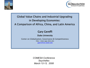 Global Value Chain Analysis and Industrial Upgrading