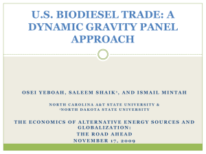 a dynamic gravity panel approach - Center for North American Studies