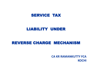Service Tax - Reverse Charge Mechanism