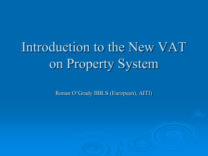 VAT on Property- Power Point presentation