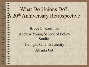 What do Unions Do? A 20th Anniversary Retrospective - CEP