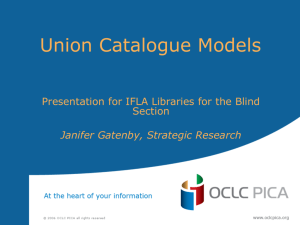 Union catalogue models