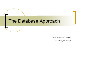 Advantages of the Database Approach