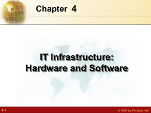 Chapter 4 IT Infrastructure: Hardware and Software