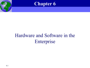 Chapter 6 -- Hardware and Software in the Enterprise