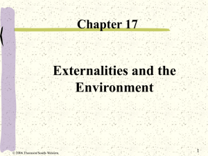 Chapter 17: Externalities and the Environment